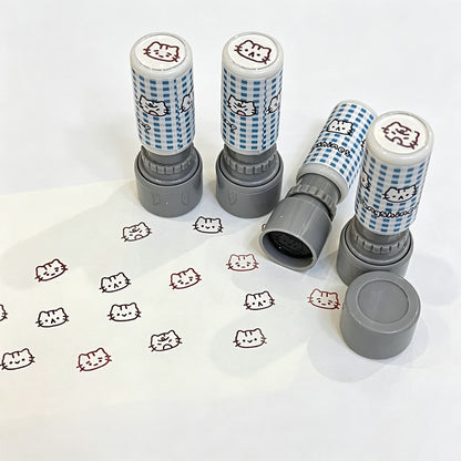 ini Cat Self‑Inking Round Stamp