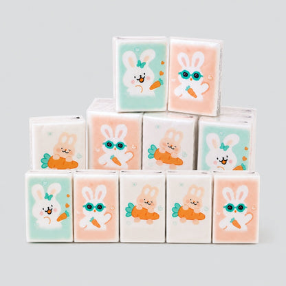 Colorful Rabbit Pocket Tissues Set