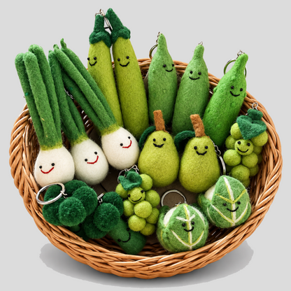 Vegetable Smiling Face Keychains