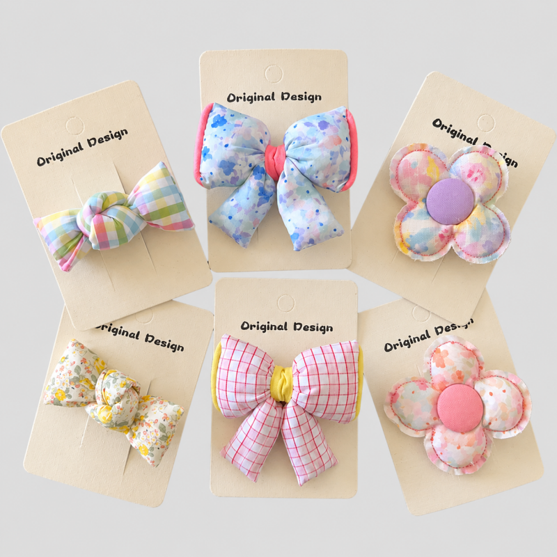 Sweet Fabric Bow Flower Duckbi - Shopdayla Wholesale - #1090