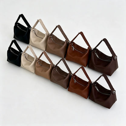 Braided Handle Pouch Bag