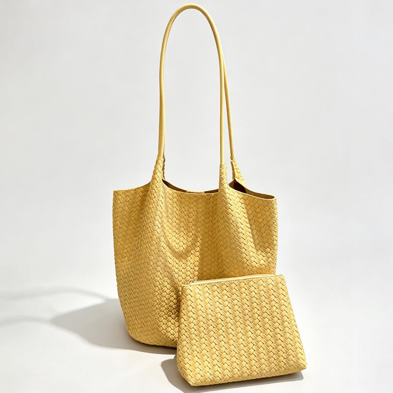 Woven Shopper Tote Bag