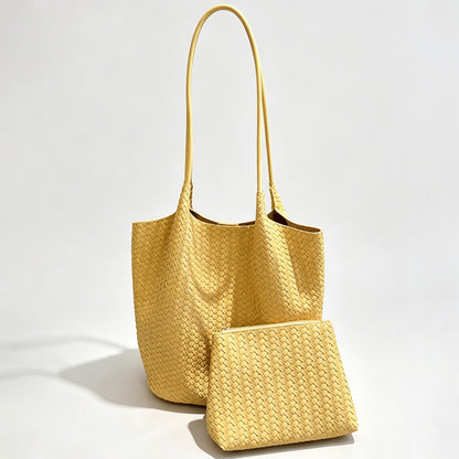 Woven Shopper Tote Bag