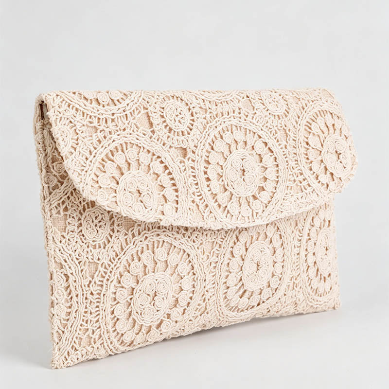 Embroidered Lace Envelope Clut - Shopdayla Wholesale - #6114