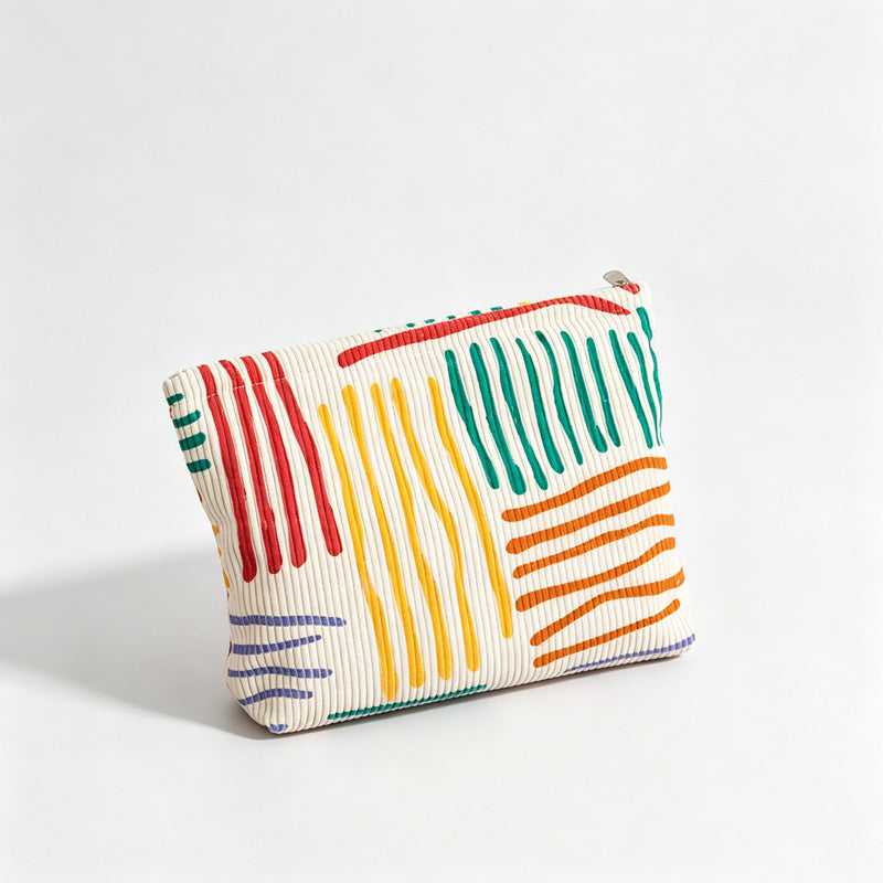 Corduroy Makeup Storage Pouch