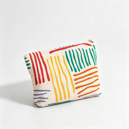 Corduroy Makeup Storage Pouch