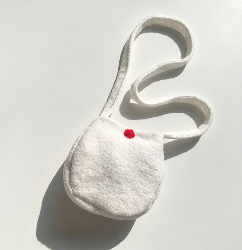 Fleece Oval Crossbody Bag