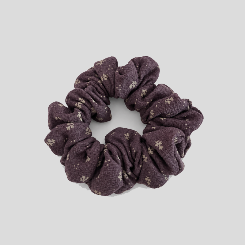 Floral Print Fabric Hair Scrunchie