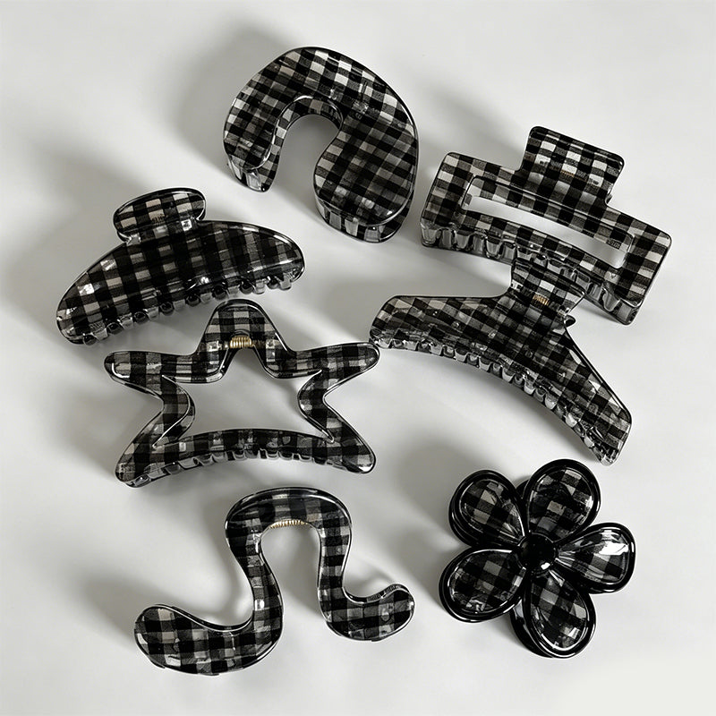 Refined Transparent Black Plai - Shopdayla Wholesale - #6338