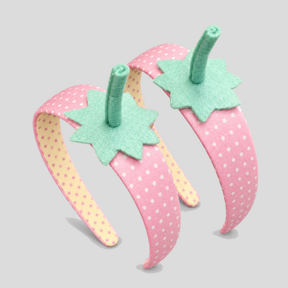 3D Polka Dot Strawberry Headbands