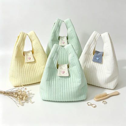 Quilted Dot Print Mini Handbag