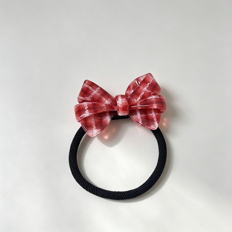 Gingham Bow Hair Tie