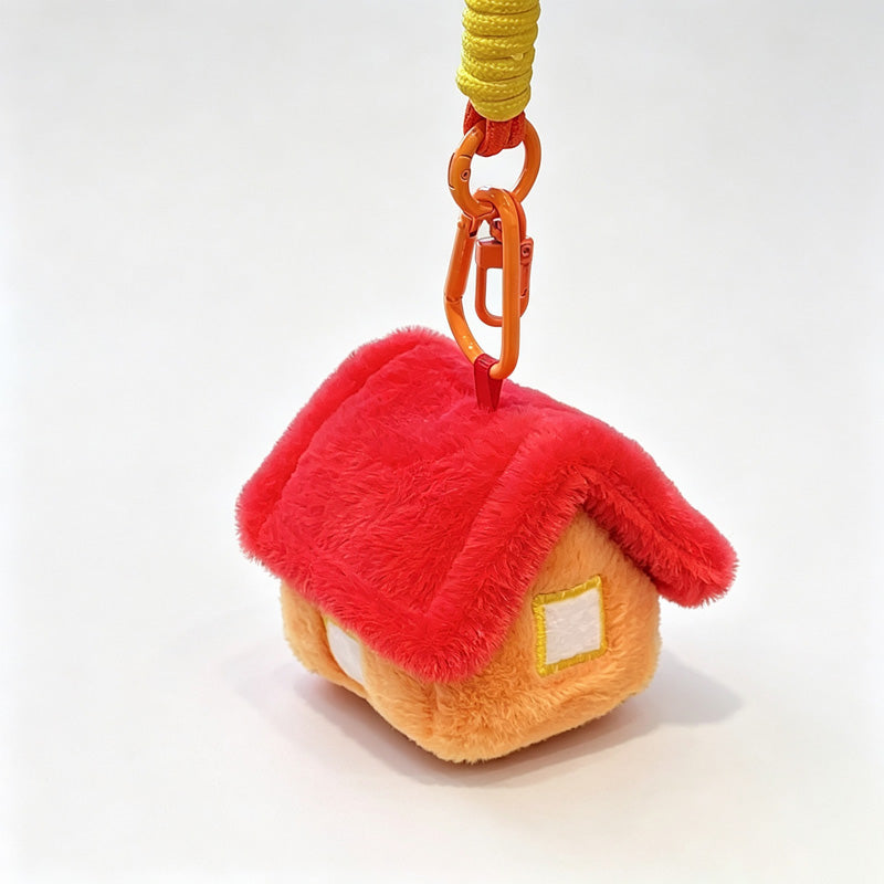 House‑Shaped Plush Keychain
