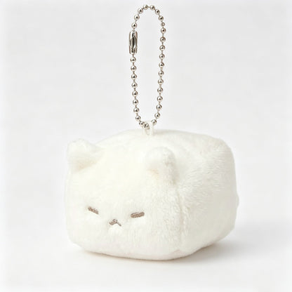 Square Cat Plush Keychain