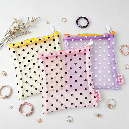 Reversible Dot Drawstring Pouch