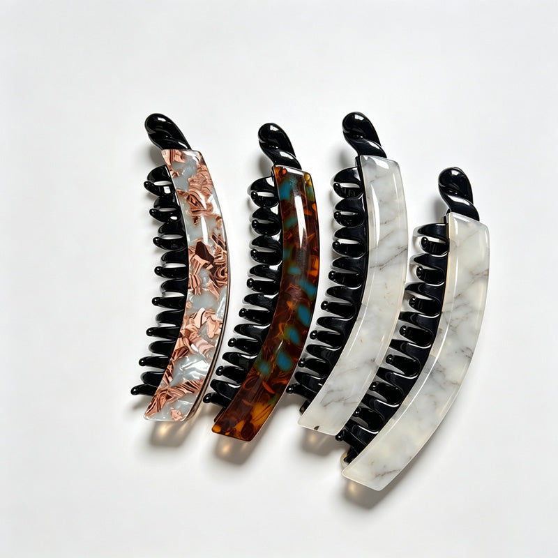 Tortoiseshell Leopard Pattern Banana Hair Clip