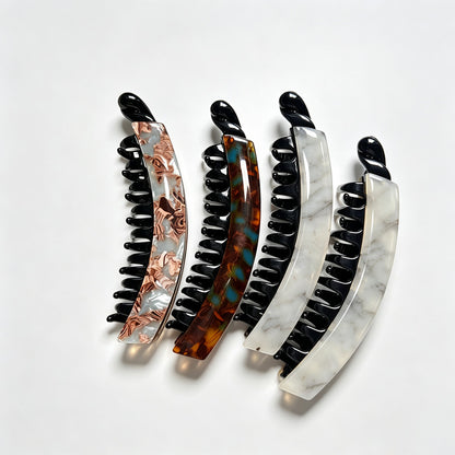 Tortoiseshell Leopard Pattern Banana Hair Clip