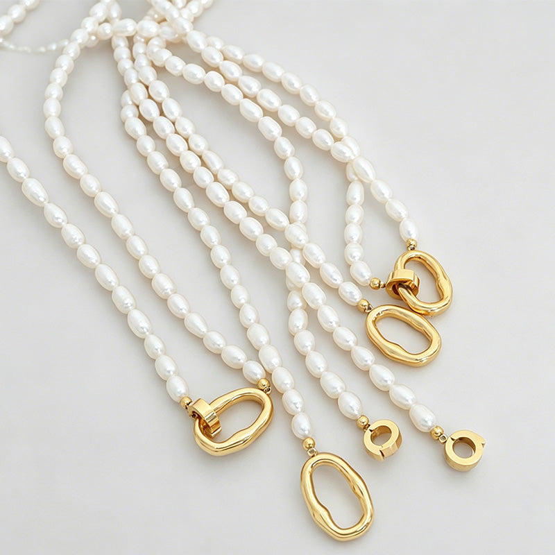 Textured Modern Stylishly Pendant Chain Necklace