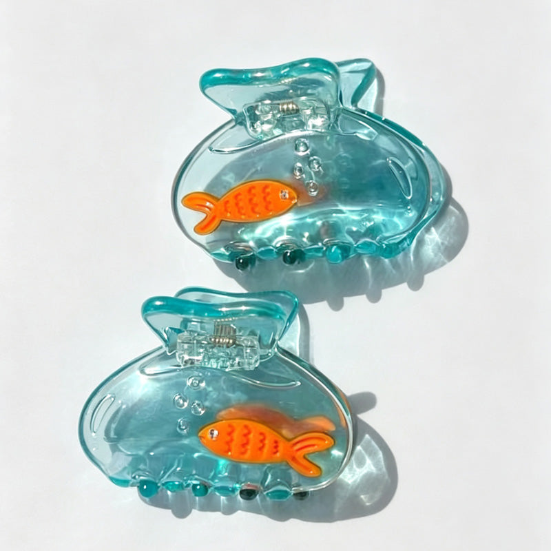 Transparent Goldfish Claw Clip
