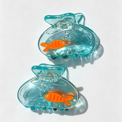 Transparent Goldfish Claw Clip