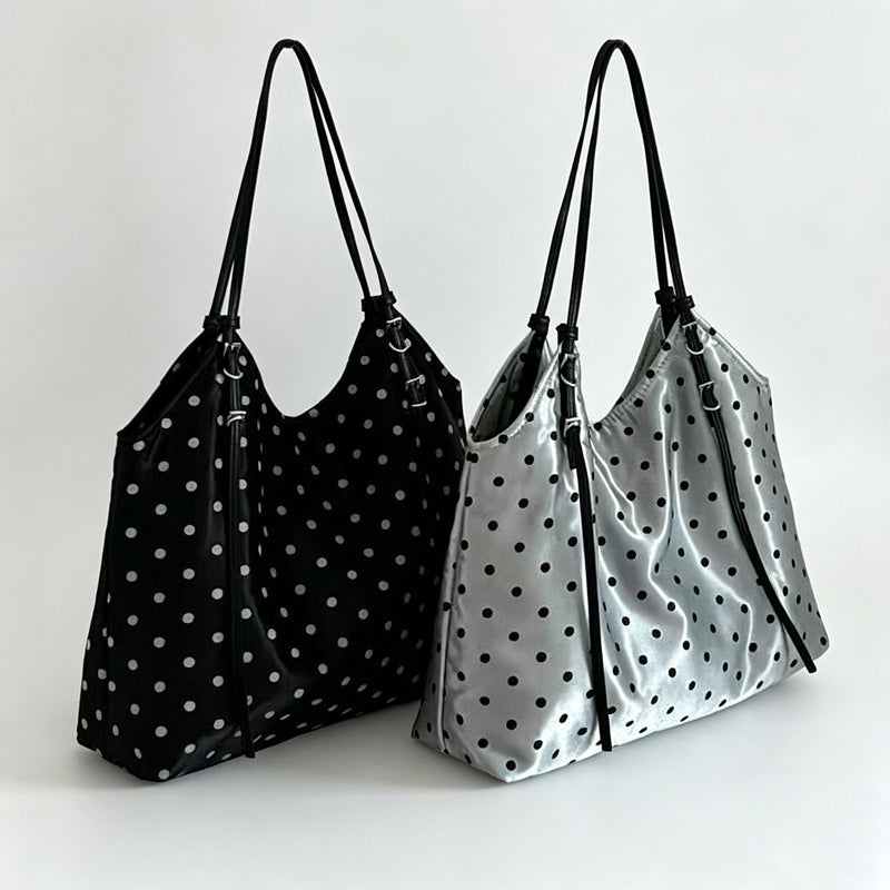 Polka Dot Drawstring Tote