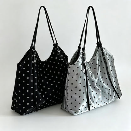 Polka Dot Drawstring Tote