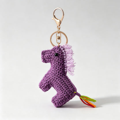 Crochet Horse Keychain