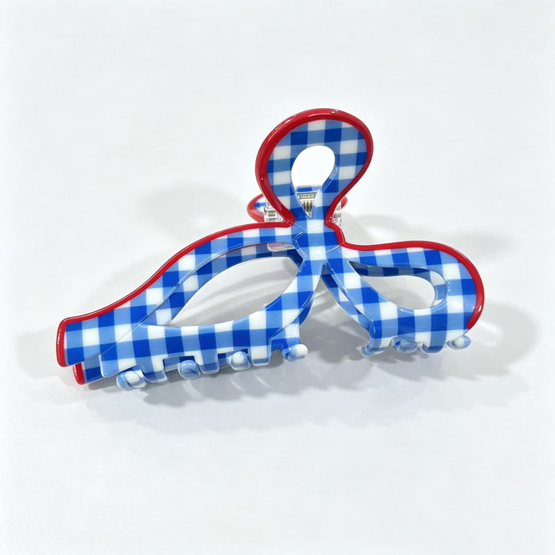 Heart Gingham Claw Clip