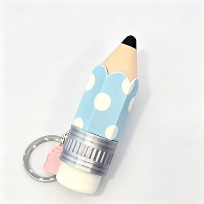 Polka Dots Pencil Shape Keychain