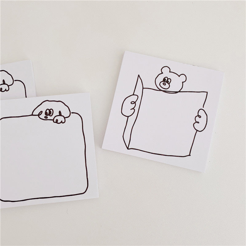 Line‑Doodle Animal Non‑Sticky Notes