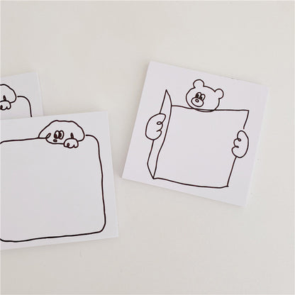Line‑Doodle Animal Non‑Sticky Notes