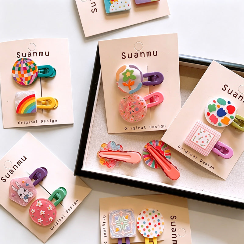 Resin Printed Duckbill Hair Clips