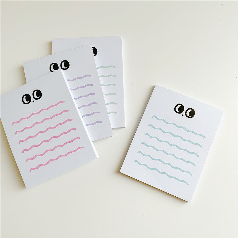 Wavy‑Line Eye Graphic Non‑Sticky Notes