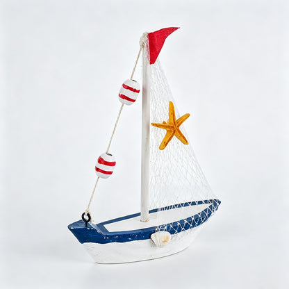 Wood Sailboat Model Ornament
