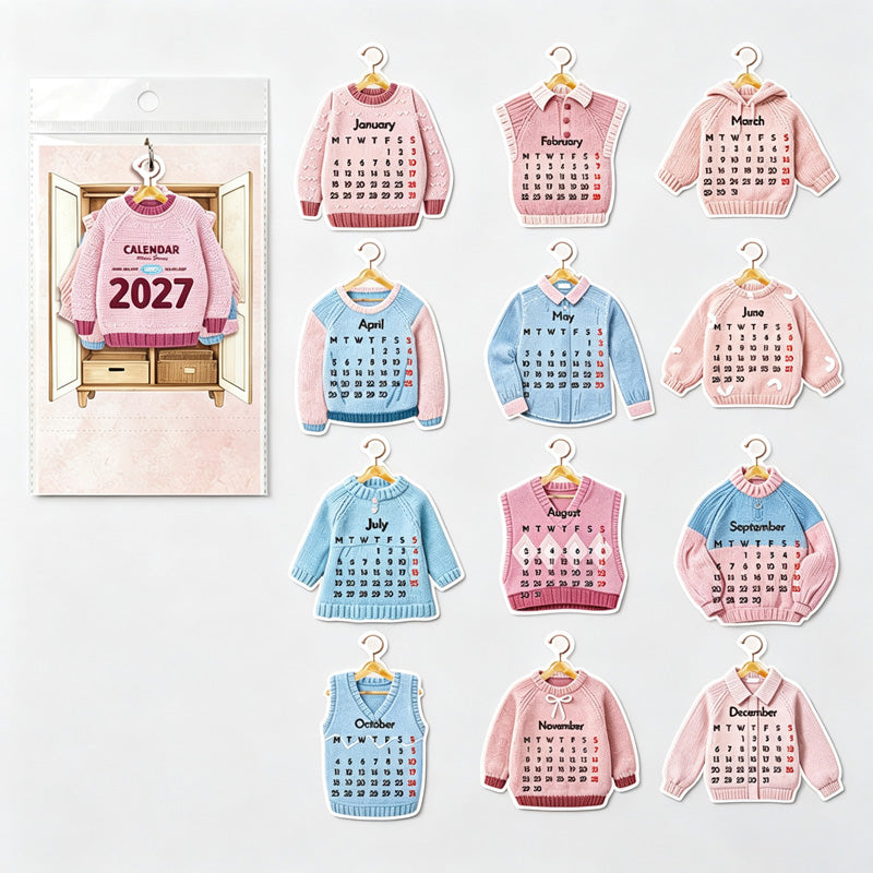 Sweater Calendar Memo Set