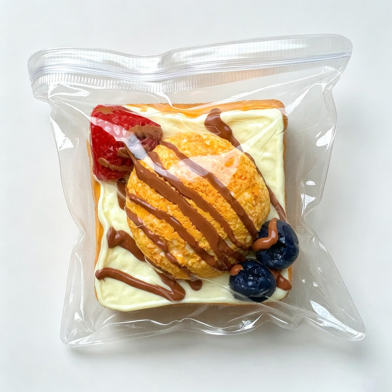 Toast Food Fidget Silicone Toy