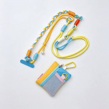 Mini Mesh Storage Pouch With Strap