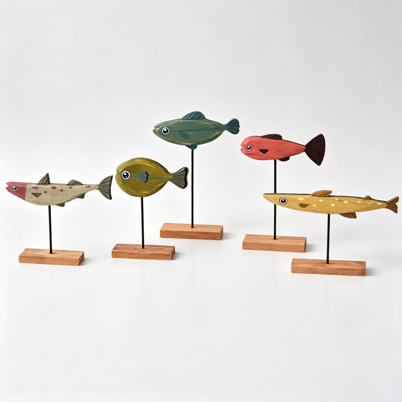 Wooden Fish Tabletop Figurine