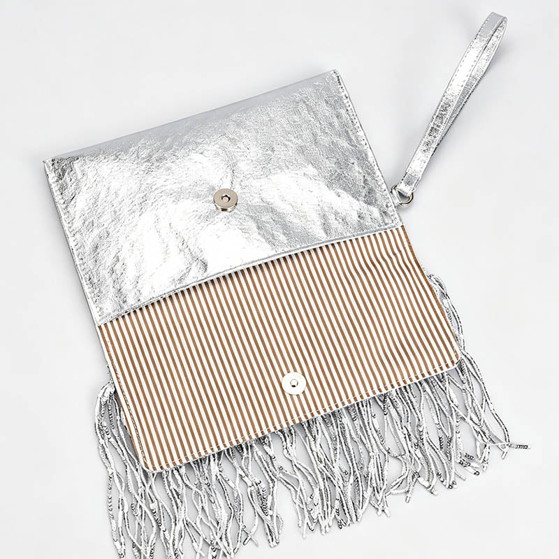 Refined Elegant Metallic PU Le - Shopdayla Wholesale - #7730