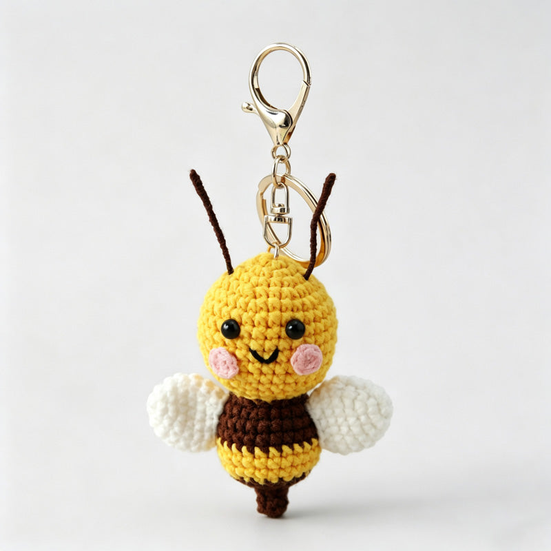 Crochet Bee Keychain