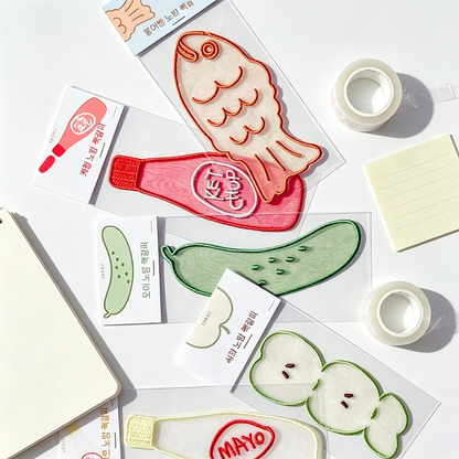 Transparent Embroidery Mesh Bookmarks