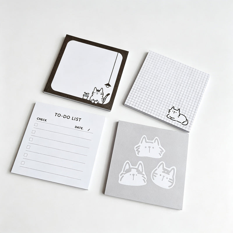 Line Cat Memo Non-Sticky Notes
