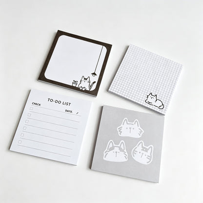 Line Cat Memo Non-Sticky Notes