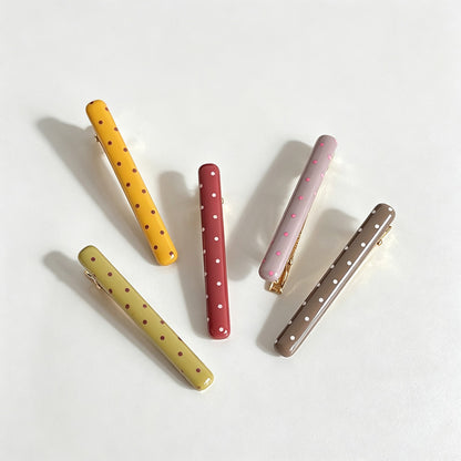Polka Dot Alligator Hair Barrette