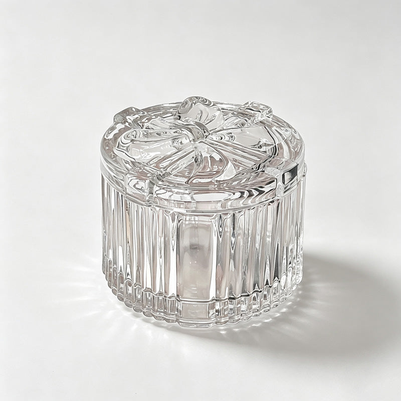 Faceted Glass Trinket Jar