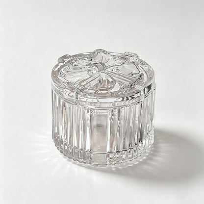 Faceted Glass Trinket Jar