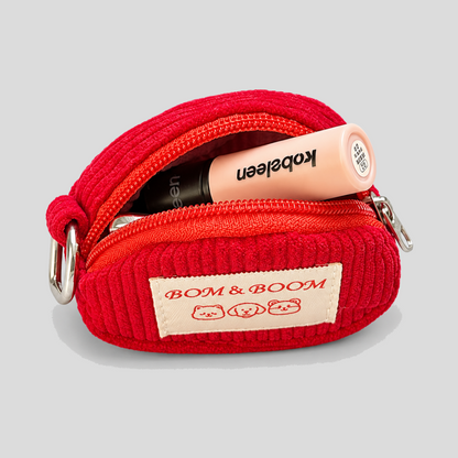 Corduroy Mini Zipper Coin Pouch