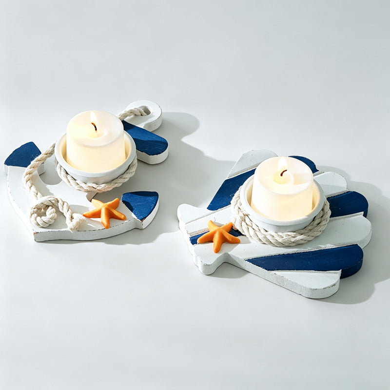 Wooden Shell Tealight Candle Holder