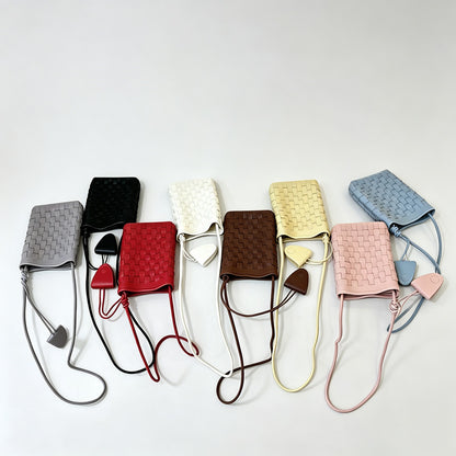 Woven Phone Crossbody Pouch