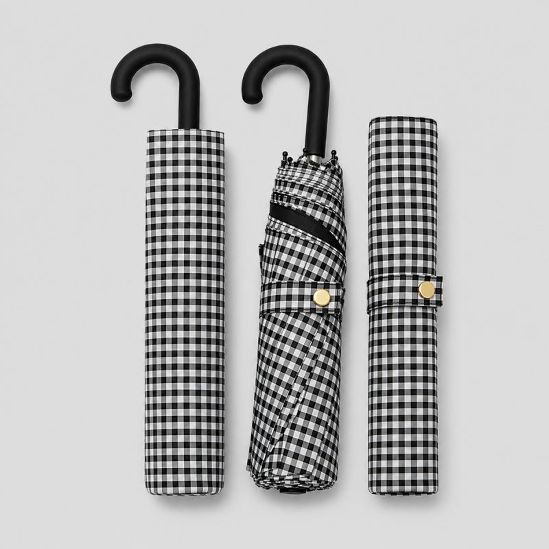 Houndstooth Folding Umbrella